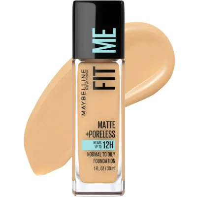 メイベリン フィットミー マット+ポアレス リキッドファンデーション 228 ソフトタン 約30mL Maybelline Fit Me Matte + Poreless Liquid Foundation Makeup, 228 Soft Tan, 1 fl oz 【お取り寄せ商品】