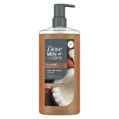 ダヴ メン+ケア モイスチャライジング ボディウォッシュ ココナッツ+グアバ 769ml Dove Men+Care Moisturizing Body Wash for Men Coconut + Guava Plant-Based Cleanser, 26 fl oz 【お取り寄せ商品】