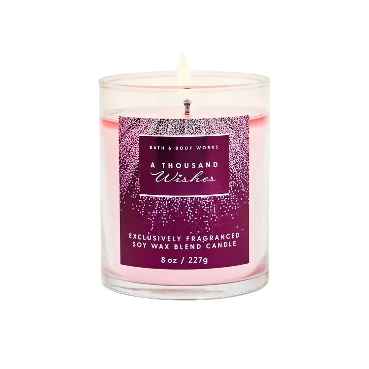 バスアンドボディワークス アサウザンドウィッシュ シングルウィックキャンドル 227g Bath & Body Works A Thousand Wishes Single Wick Candle 8 oz / 227 g 【お取り寄せ商品】