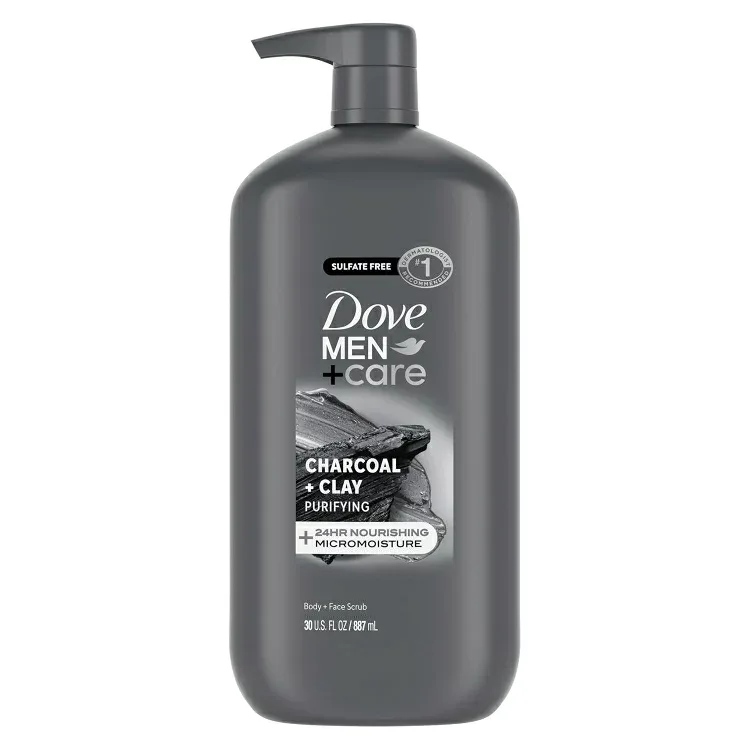 ダヴ メン+ケア チャコール&クレイ ボディ&フェイスウォッシュ 887mL Dove Men+Care Charcoal + Clay Body & Face Wash 30 oz 【お取り寄せ商品】