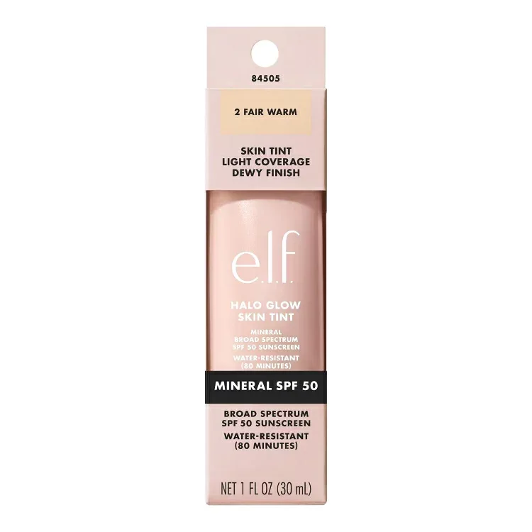 エルフ ハローグロウ スキンティント ミネラル SPF50 2 フェアウォーム 約30mL e.l.f. Halo Glow Skin Tint Mineral SPF 50, 2 Fair Warm, 1 fl oz 【お取り寄せ商品】