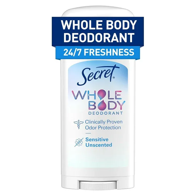 シークレット ホールボディ デオドラントスティック 無香料 約68g Secret Whole Body Deodorant Stick Unscented 2.4 oz 【お取り寄せ商品】