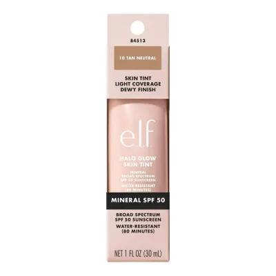 エルフ ハローグロウ スキンティント ミネラル SPF50 10 タンニュートラル 約30mL e.l.f. Halo Glow Skin Tint Mineral SPF 50, 10 Tan Neutral, 1 fl oz 【お取り寄せ商品】