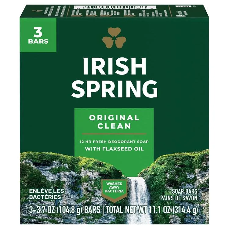 アイリッシュスプリング デオドラント バスバー オリジナル 3個セット Irish Spring Original Deodorant Bar Soap, 3 Count 【お取り寄せ商品】