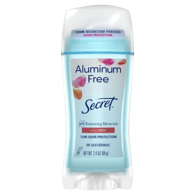 シークレット アルミニウムフリー デオドラント ローズ 約68g Secret Aluminum Free Deodorant for Women, Rose, 2.4 oz 【お取り寄せ商品】