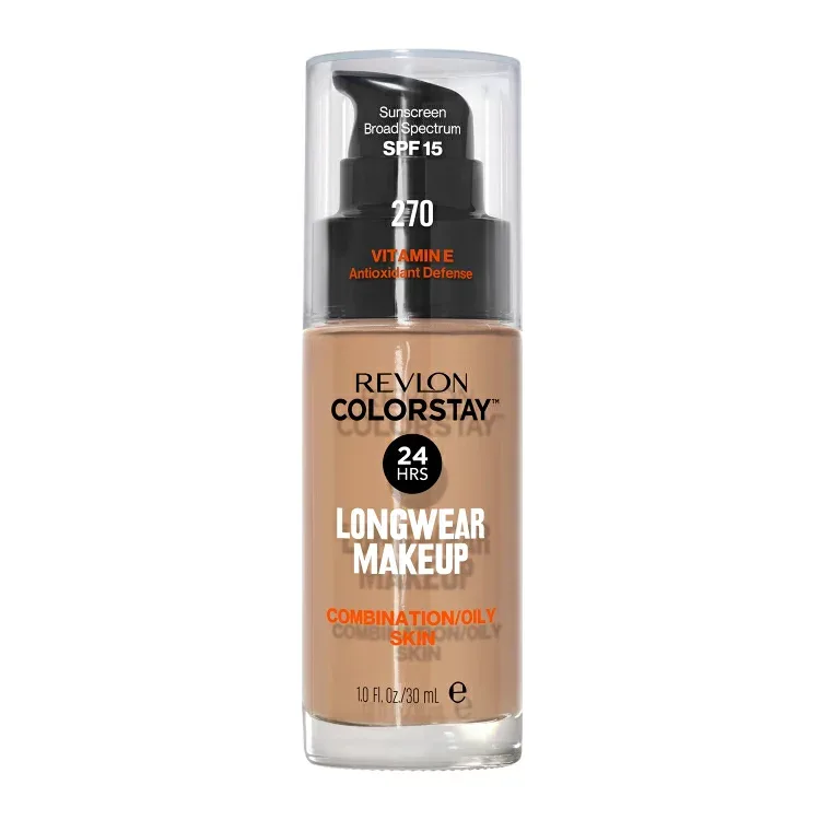 レブロン カラーステイ リキッドファンデーション 混合肌・脂性肌用 SPF15 270 チェスナット 約30mL Revlon ColorStay Liquid Foundation Combination/Oily SPF 15 270 Chestnut 1 fl oz 【お取り寄せ商品】