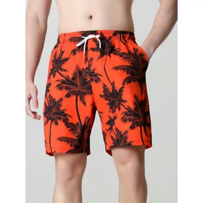 ボードショーツ メンズ 青年 速乾 ゆったり カラフル デジタルプリント柄 夏 リゾート バカンス ポリエステル ストレート 伸縮性 スポーツ ビーチ 海水浴 短パン