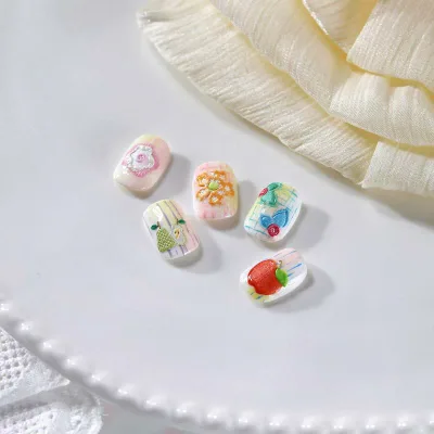 ネイルシール レディース 3D ぷっくり 立体 浮き出る ボタンモチーフ レトロ かわいい スウィート セルフネイル ジェルネイル風 簡単 貼るだけ デコネイル