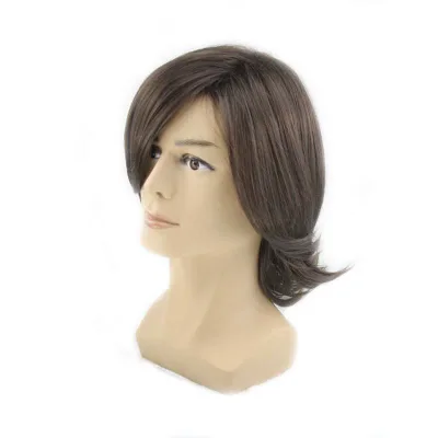 ウィッグ メンズ フルウィッグ ショート 自然 リアル ボブ コスプレ 男装 かつら ハロウィン パーティー 仮装 撮影 耐熱 イメチェン 普段使い ブラウン