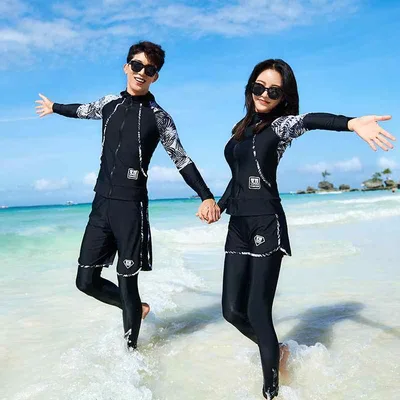 水着 ペア セット ラッシュガード レディース メンズ 長袖 5点セット フィットネス セパレート レギンス 体型カバー Uvカット 吸汗速乾 競泳 海 プール ビーチ サーフィン ヨガ スポーツ
