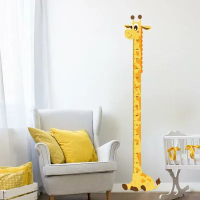 ウォールステッカー キッズ 子供 身長計 測定 キリン シンプル かわいい おしゃれ 壁紙 シール 剥がせる DIY 幼稚園 保育園 子供部屋 リビング 模様替え