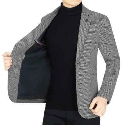 ジャケット メンズ テーラードジャケット ビジネス カジュアル 春秋 防シワ 通気性 軽量 スリム 紳士服 シングル 2つボタン 格子柄 定番