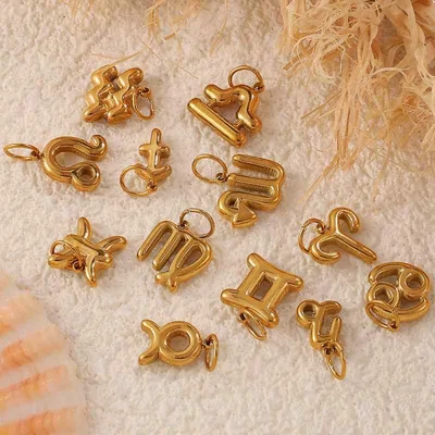 ネックレス レディース 12星座 ペンダントトップ ステンレス 金属アレルギー対応 18金コーティング チャーム パーツ ゴールド アクセサリー おしゃれ カジュアル 通勤