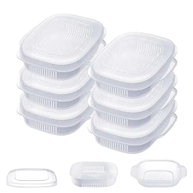 冷凍ごはん容器 冷凍ご飯容器 6個入り【食品衛生法適合、BPAフリー】ご飯 冷凍 保存容器 新生活 ご飯 冷凍 容器 一膳分 ご飯小分け容器 水切り付き 電子レンジ/食器洗い乾燥機対応