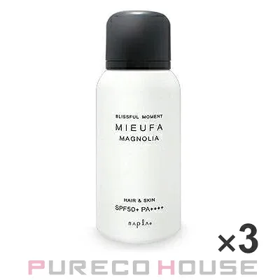 ナプラ ミーファ フレグランスUVスプレー (日やけ止め) SPF50+・PA++++ 80g #マグノリア ×3個 【セット】