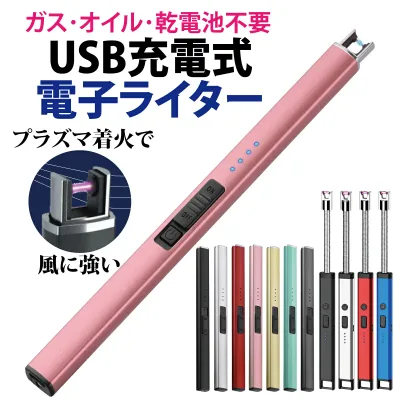 電子ライター USB 充電式 プラズマライター アークライター USBライター 曲がるネック 長め ロング フレキシブル ネック LEDライト付 キャンドル 点火用 ローソク 線香 仏壇 お墓参り アロマ アウドドア BBQ 花火 お香 風に強い 無炎 防風 ろうそく コンロ