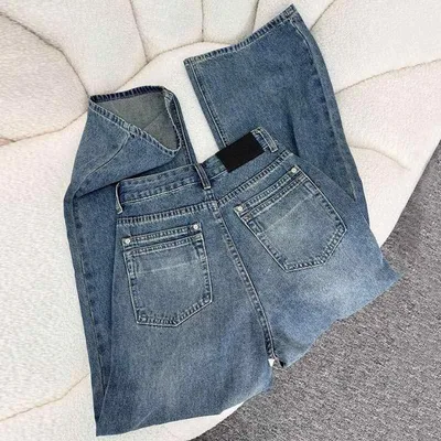 ジーンズ レディース デニムパンツ ストレートパンツ ジーパン 長ズボン 伸縮性 ボトムス ハイウエスト カジュアル ヴィンテージ風 レトロ ゆったり ルーズ 梨地 脚長効果 美脚 楽ちん 普段使い 通学