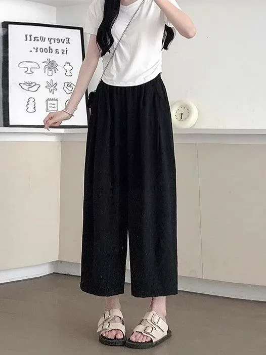 パンツ レディース サルエルパンツ テーパードパンツ ハーフパンツ 九分丈 接触冷感 薄手 再生繊維 ボトムス ズボン ゆったり 着痩せ 伸縮性 無地 カジュアル 部屋着 普段使い ルームウェア シンプル スポーティ グレー ブラック ベージュ
