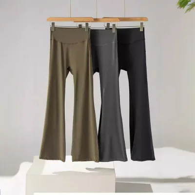 パンツ レディース ベルボトム ラッパパンツ シャークパンツ ロングパンツ 長ズボン ハイウエスト お腹引き締め 美脚 痩せ見え 伸縮性 動きやすい カジュアル ボトムス レギンス スパッツ 春夏
