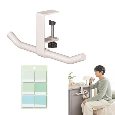 GUZIBAO かばんかけ フック 炭素鋼製 耐荷重20kg クランプ式 デスク用 バッグハンガー 幅26cm 天板40mm 26*10*4.5 対応 学習机 オフィス 机下収納 滑り止めパッド付き 工具不要 穴あけ不要 ミルクホ