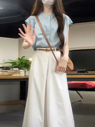 セットアップ レディース 女性 フレンチスリーブ ブラウス ロングスカート タイトスカート きれいめ 2点 セット 上下セット 高級感 大人 オシャレ フェミニン カジュアル オフィス 通勤 デート お出かけ 茶系 夏