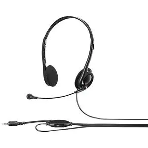 バッファロー(サプライ) 両耳ヘッドバンド式ステレオヘッドセット 4極ミニプラグ接続 ブラック BSHSHCS100BK