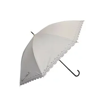 アテイン 傘 晴雨兼用手開き 無地・ヒートカット55cm ベージュ 6594