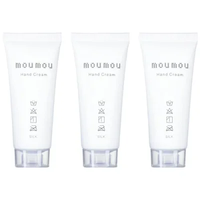 moumou ムームー ハンドクリーム シルク 3個 シアバター ホホバオイル アーモンドオイル