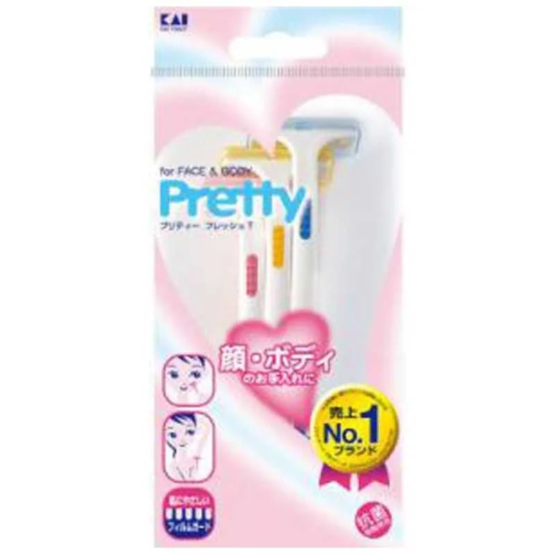 貝印 女性用カミソリ プリティーフレッシュT FRT-3P9
