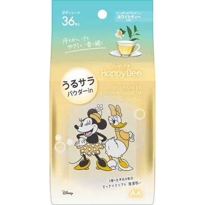 マンダム ハッピーデオ ボディシート うるサラホワイトティー