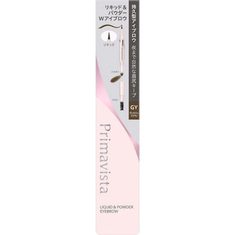 花王 プリマヴィスタ スタイルロック アイブロウ リキッド&パウダー GY グレイッシュブラウン 0.75ml