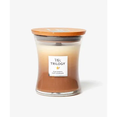 WOODWICK アロマキャンドル トリロジージャーM カフェスイーツ Trilogy Jar M