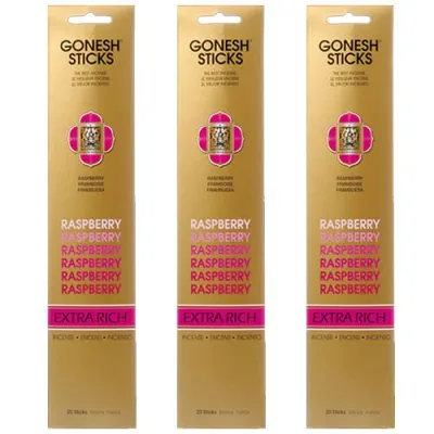 ガーネッシュ ラズベリー GONESH お香 スティック インセンス 3個セット 60本 リラックス 癒し グッズ 香り 芳香 匂い
