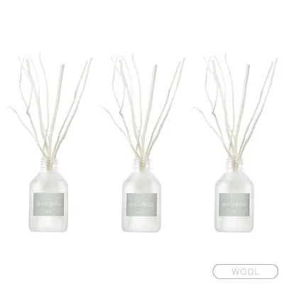 moumou ムームー リードディフューザー 100ml 3個 ルームフレグランス スティック アロマディフューザー アロマオイル ウール