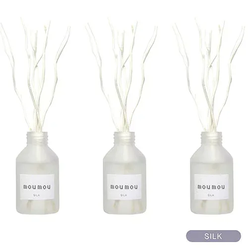 moumou ムームー リードディフューザー 100ml 3個 ルームフレグランス スティック アロマディフューザー アロマオイル シルク