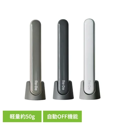 スティック美顔器 FM01A-HG美顔器 独自ヘッド形状 EMS機能 LED機能 専用充電スタンド Re・De グレー ブラック ホワイト