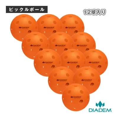 ダイアデム ピックルボールボール オフィシャルピックルボールインドア用 The Official Pickleball Ball Indoor Ball 12球 TPB007