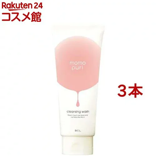 ももぷり 潤いクレンジング洗顔(150g*3本セット)【ももぷり】