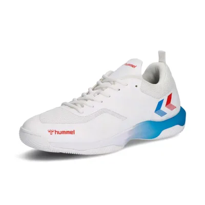 hummel ヒュンメル ハンドボールシューズ レジェンドフライ6.0 ホワイト×レッド ユニセックス 軽量 体育館用 屋内用 部活 HAS8042