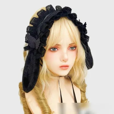 耳当て イヤーマフラー 起毛 フェイクファー レース 保温 秋冬 レディース