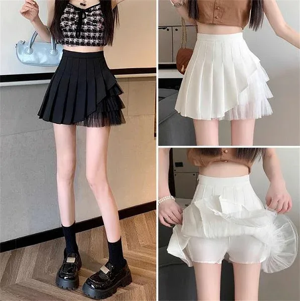 柔らかな雰囲気 ミニスカート スカート デザインセンス プリーツスカート ハイウエスト aラインスカート