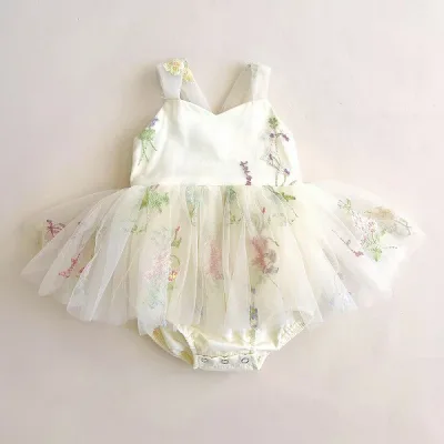春秋新作 韓国風子供服 ベビー服 ドレス ロンパース 66-90cm 4色