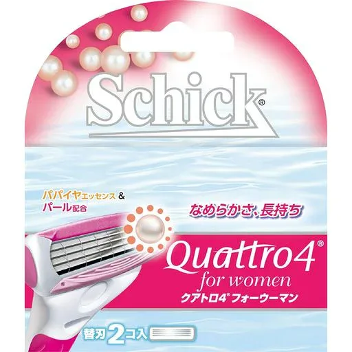 Schick(シック) クアトロ4フォーウーマン 4枚刃 替刃(2コ入) 女性用 カミソリ