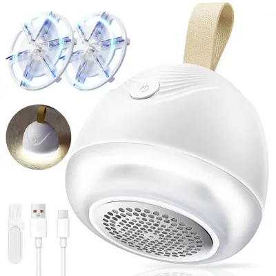 けだまとり 電動 【LED照明付き・毛玉1秒除去!】 毛玉取り器 強力6枚刃 高速回転 生地を傷めない 毛玉ケア