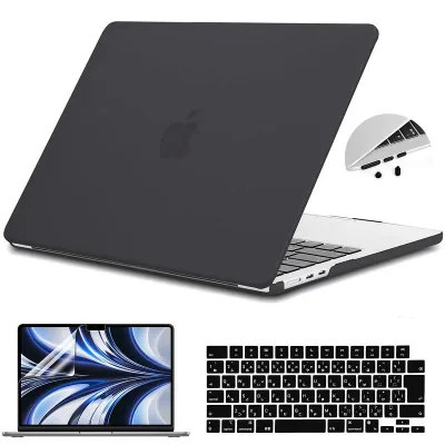 Teryeefi MacBook Air M2 M3 M4 M5 13.6 インチケース A2681 A3113 A3240 A3449対応 (2022-2026発売), スリム 軽量 耐衝擊 保護カバー&JIS日本語 キーボードカバー&液晶保護フィルム
