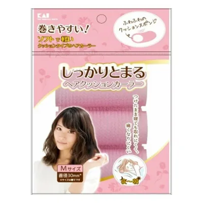 6個セット 貝印 KQ3116しっかりとまるヘアクッションカーラー M 3P(代引不可)【送料無料】