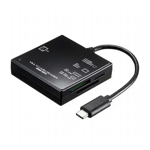 サンワサプライ USB3.1 Type-C マルチカードリーダー ADR-3TCML40BKN(代引不可)【メール便配送】【送料無料】