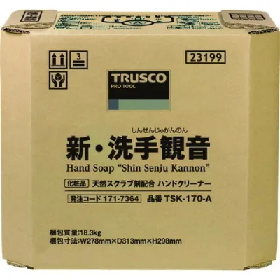 TRUSCO トラスコ ハンドソープ 新・洗手観音 17.0kg バックインボックス TSK170A(代引不可)【送料無料】