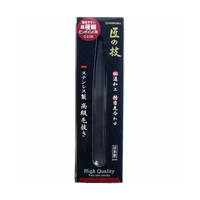 【単品5個セット】グリーンベル ステンレス製高級毛抜き(極細) 12G(代引不可)【メール便(ゆうパケット)】【送料無料】