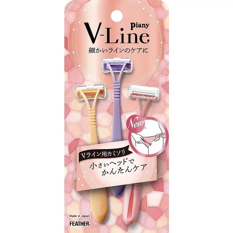 【単品16個セット】 ピアニィVL(Vライン用)3本入 フェザー安全剃刀(代引不可)【送料無料】